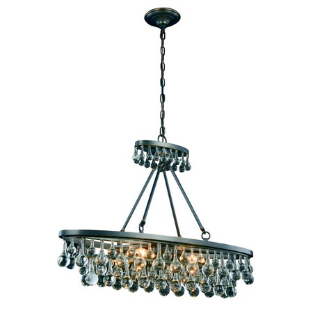 Elegant Lighting Bettina 4 light Bronze Pendant Clear Royal Cut Crystal 1509D34BZ